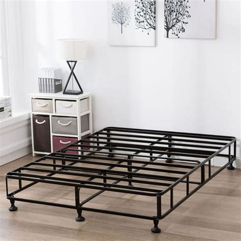 queen size metal bed frame for mattress and box spring|beds with box spring required.